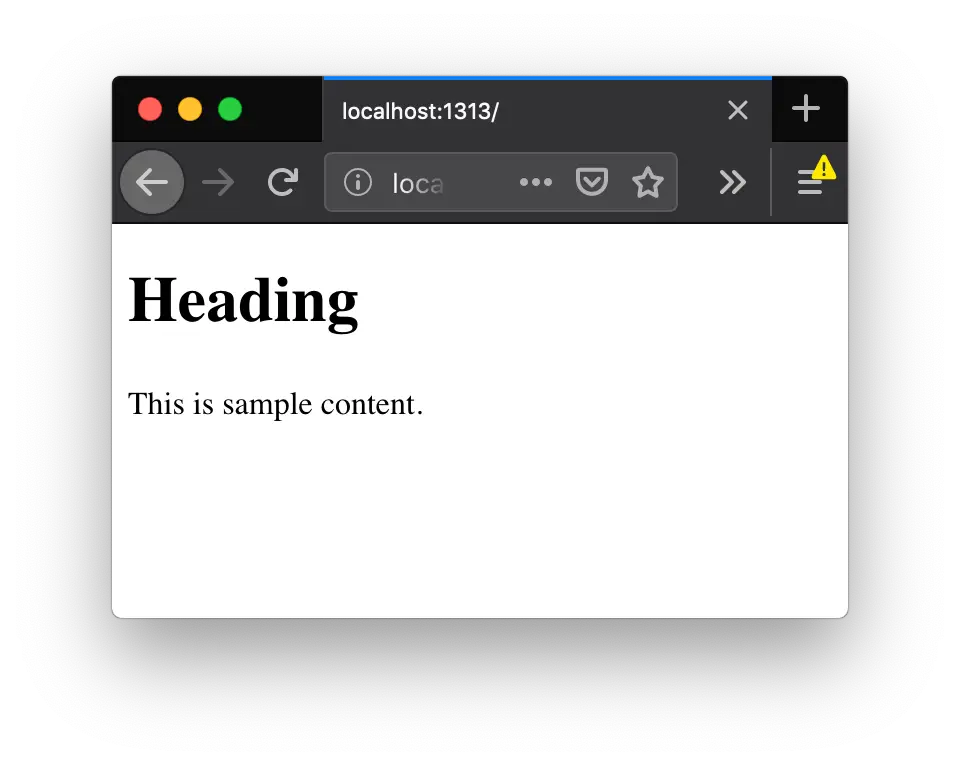 Sample markdown rendered on a webpage