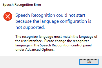 speech recognition error