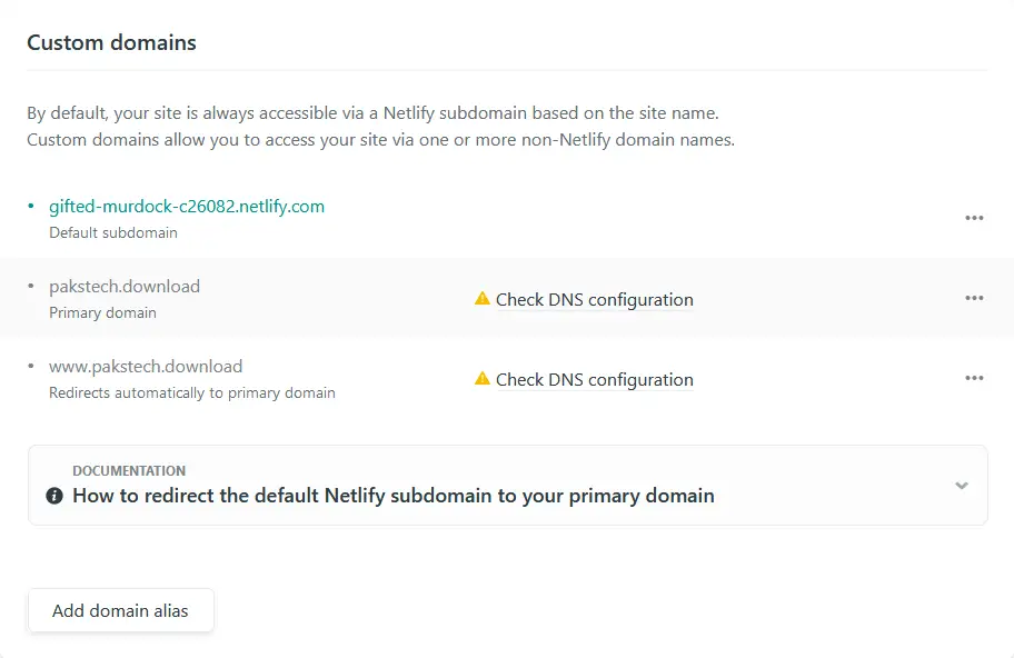 Netlify custom domains