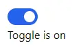 Toggle button example